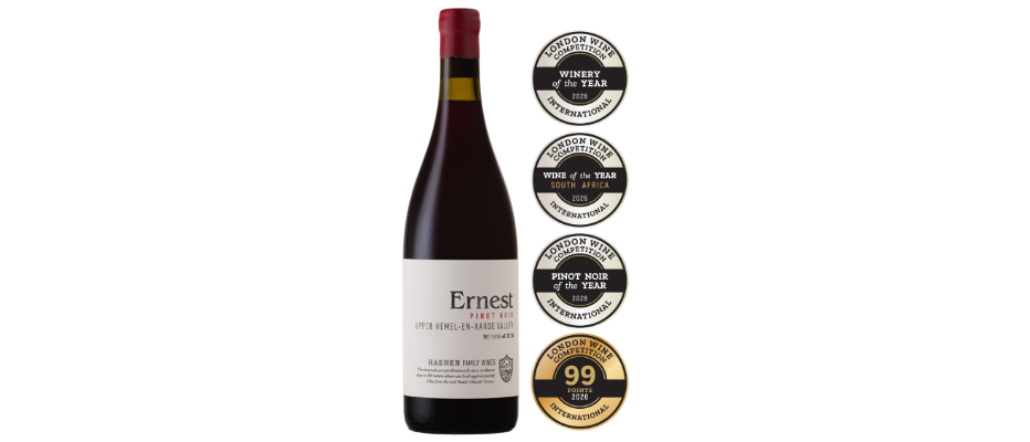 2024 Ernest Pinot Noir by Hasher Family Wines of South Africa wins the top wine at the 2026 London Wine Competition