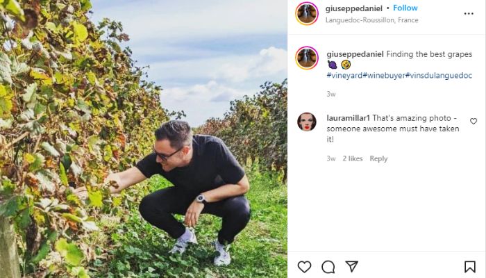 Giuseppe finds the best grapes