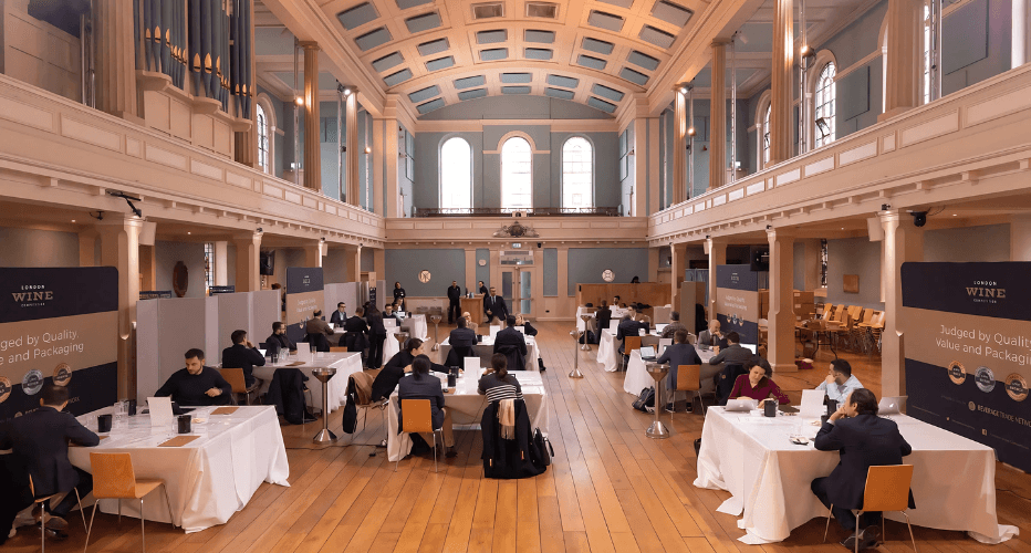 Judging in progress at the London Wine Competition