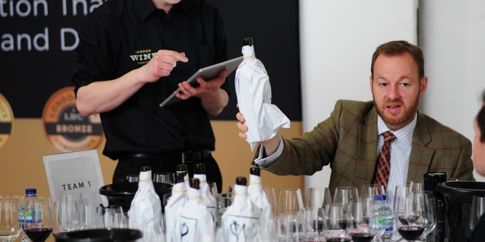 Greg Sherwood MW of Handford Wines taking part in the London Wine Competition