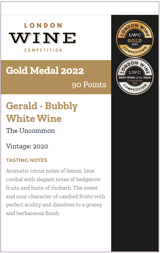 Gerald - Bubbly White Wine Shelf Talker
