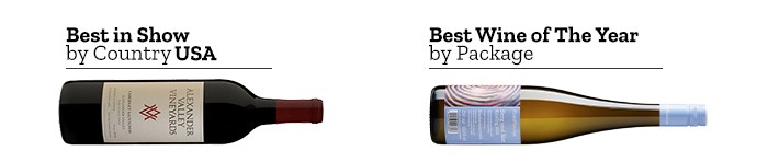 Best in show by country USA & Best wine of the year by package