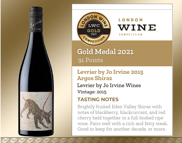 Levrier by Jo Irvine 2015 Argos Shiraz