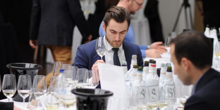 2018 London Wine Competition - judge during the event