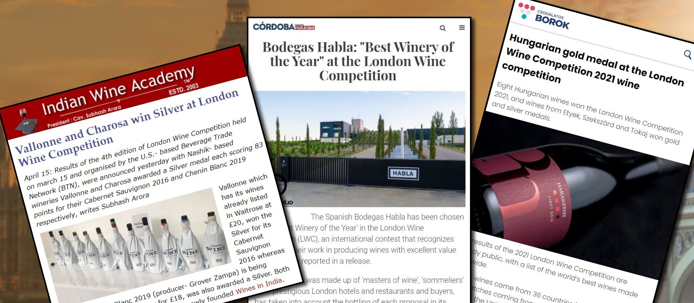Photo for: Extensive Media Coverage for London Wine Competition Winners