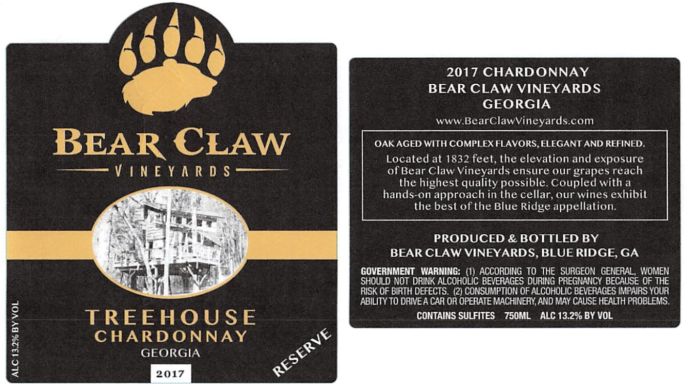 Logo for: Bear Claw TreeHouse Chardonnay
