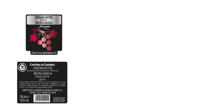 Logo for: Piemonte D.O.C. Bonarda Frizzante - Cantina Di Casorzo S.A.C.