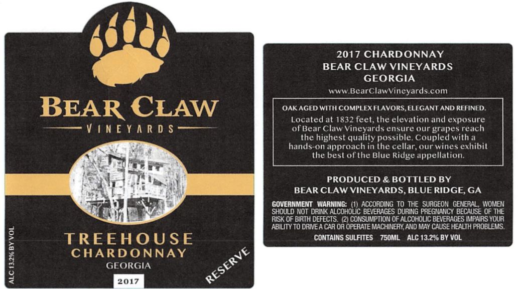 Photo for: Bear Claw TreeHouse Chardonnay