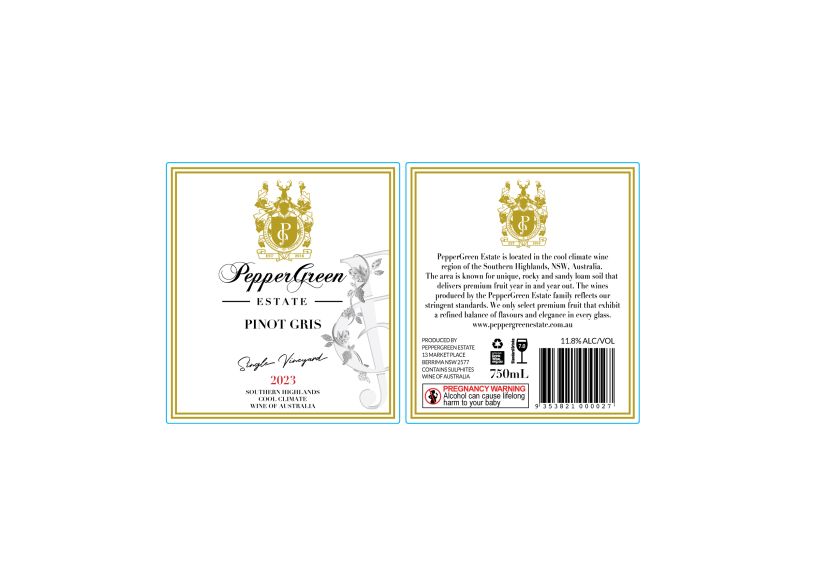 Photo for: PepperGreen Estate 2023 Pinot Gris Single Vineyard