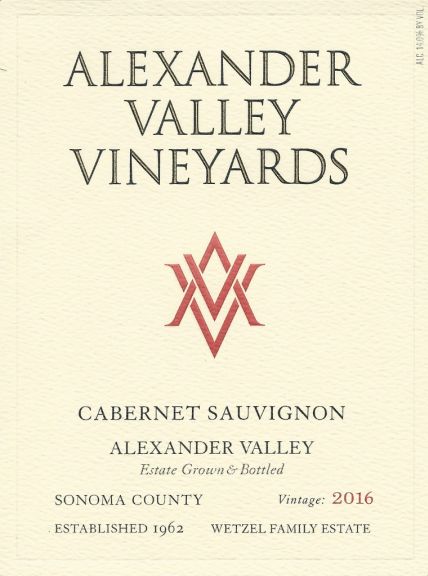 Photo for: Alexander Valley Vineyards Estate Cabernet Sauvignon