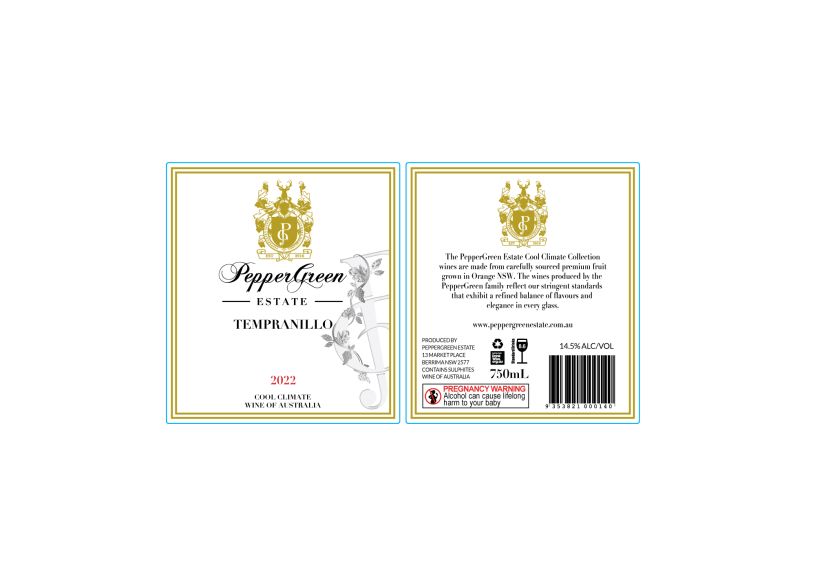 Photo for: PepperGreen Estate 2022 Tempranillo