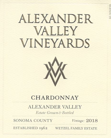 Photo for: Alexander Valley Vineyards Estate Chardonnay
